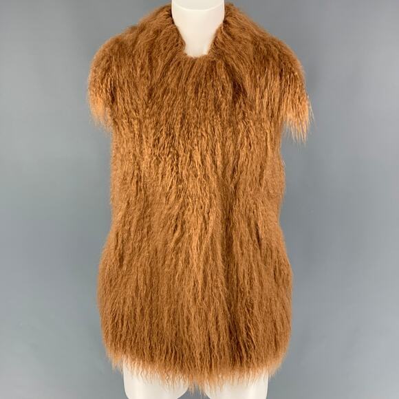 STELLA McCARTNEY 2015 Size XS Brown Faux Fur Vest - Picture 1 of 1